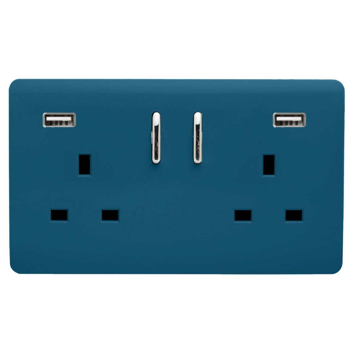 Trendiswitch Artistic Modern 2 Gang 2x USB 3100mA Plug Socket