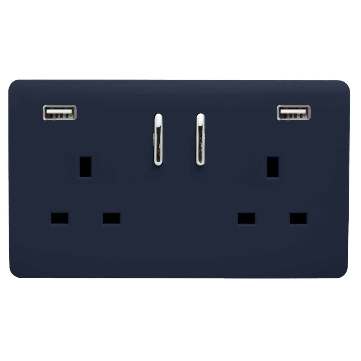 Trendiswitch Artistic Modern 2 Gang 2x USB 3100mA Plug Socket