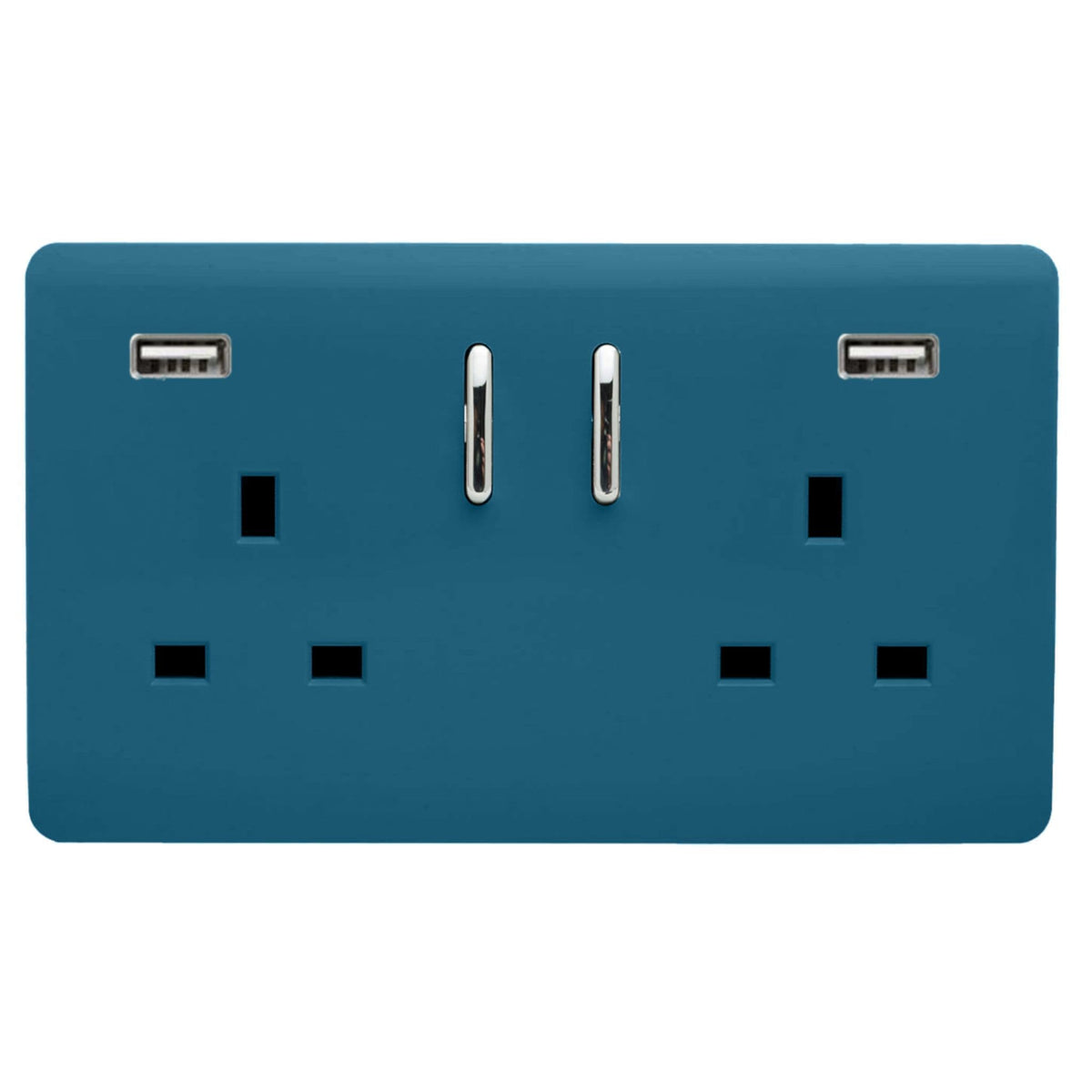 Trendiswitch Artistic Modern 2 Gang 2x USB 3100mA Plug Socket
