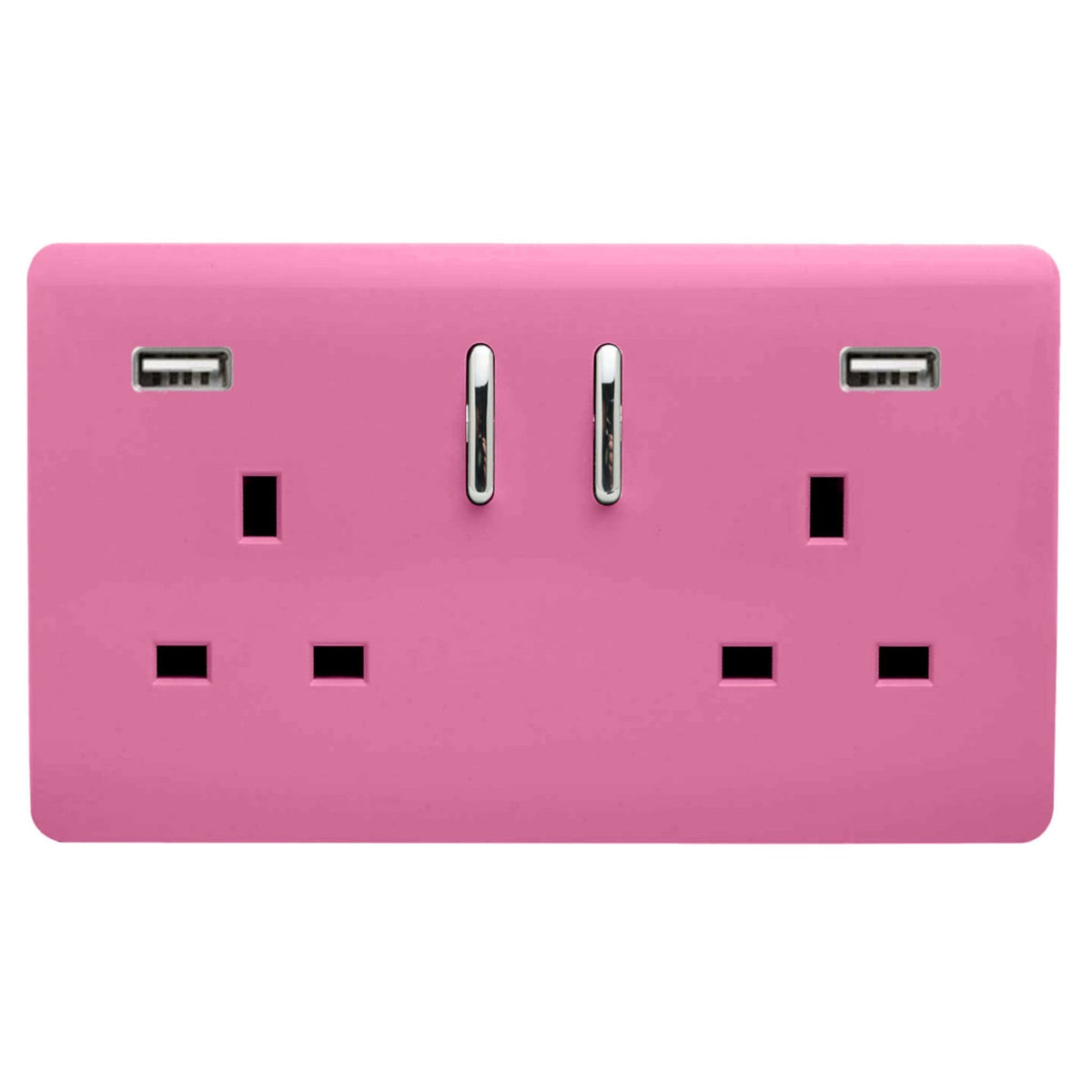 Trendiswitch Artistic Modern 2 Gang 2x USB 3100mA Plug Socket