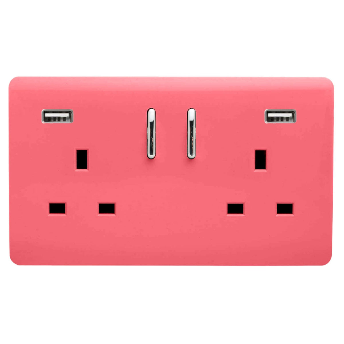 Trendiswitch Artistic Modern 2 Gang 2x USB 3100mA Plug Socket