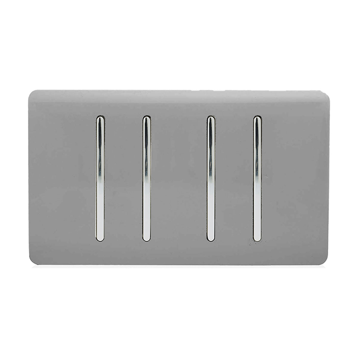 Trendiswitch Artistic Modern 4 Gang 1 or 2 Way Light Switch Twin Plate