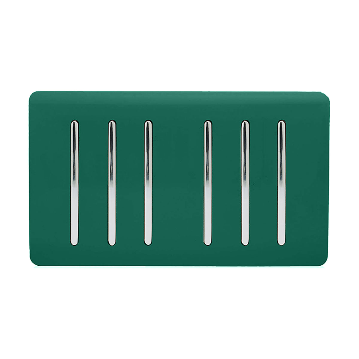 Trendiswitch Artistic Modern 6 Gang 1 or 2 Way Light Switch Twin Plate