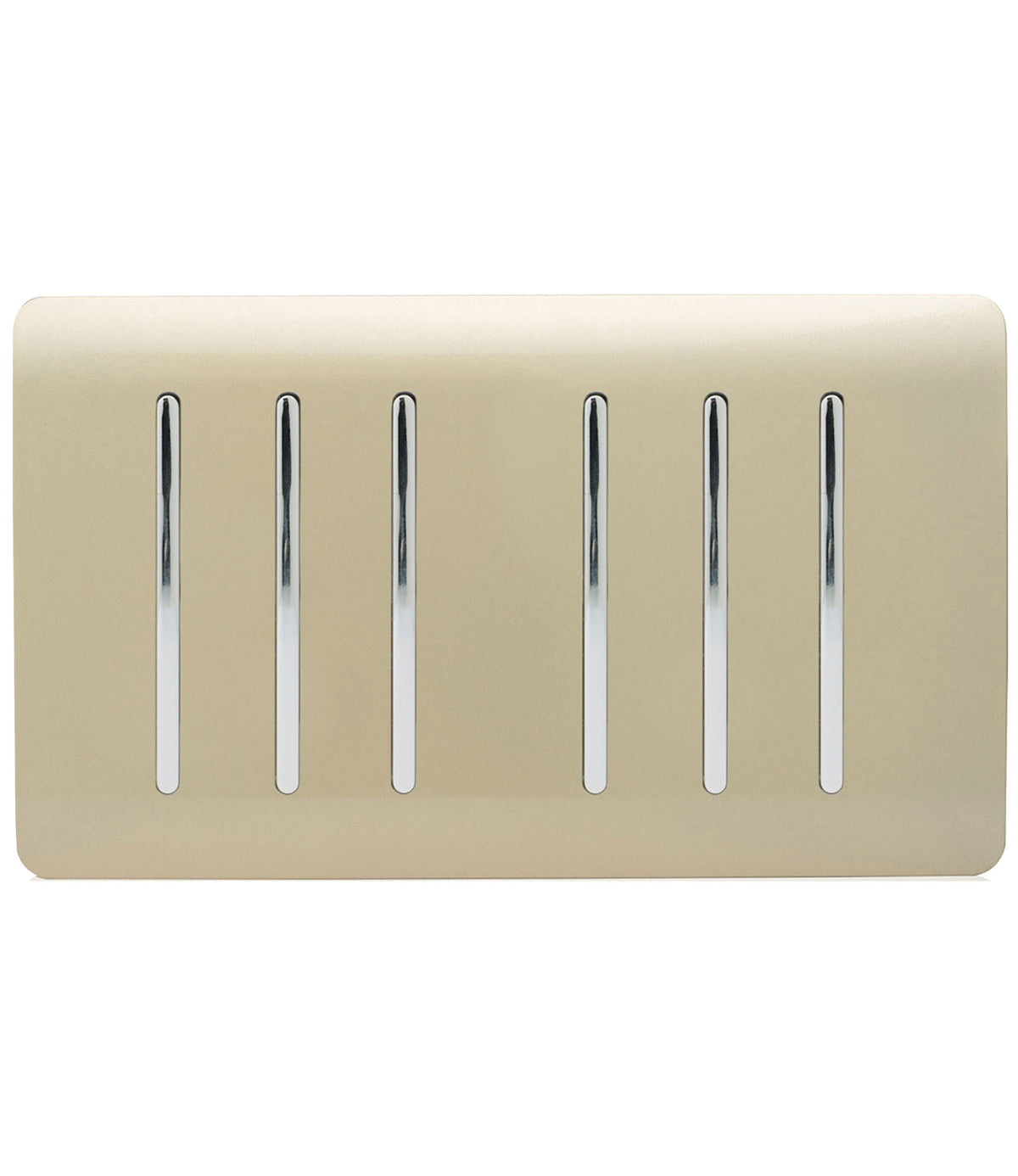 Trendiswitch Artistic Modern 6 Gang 1 or 2 Way Light Switch Twin Plate