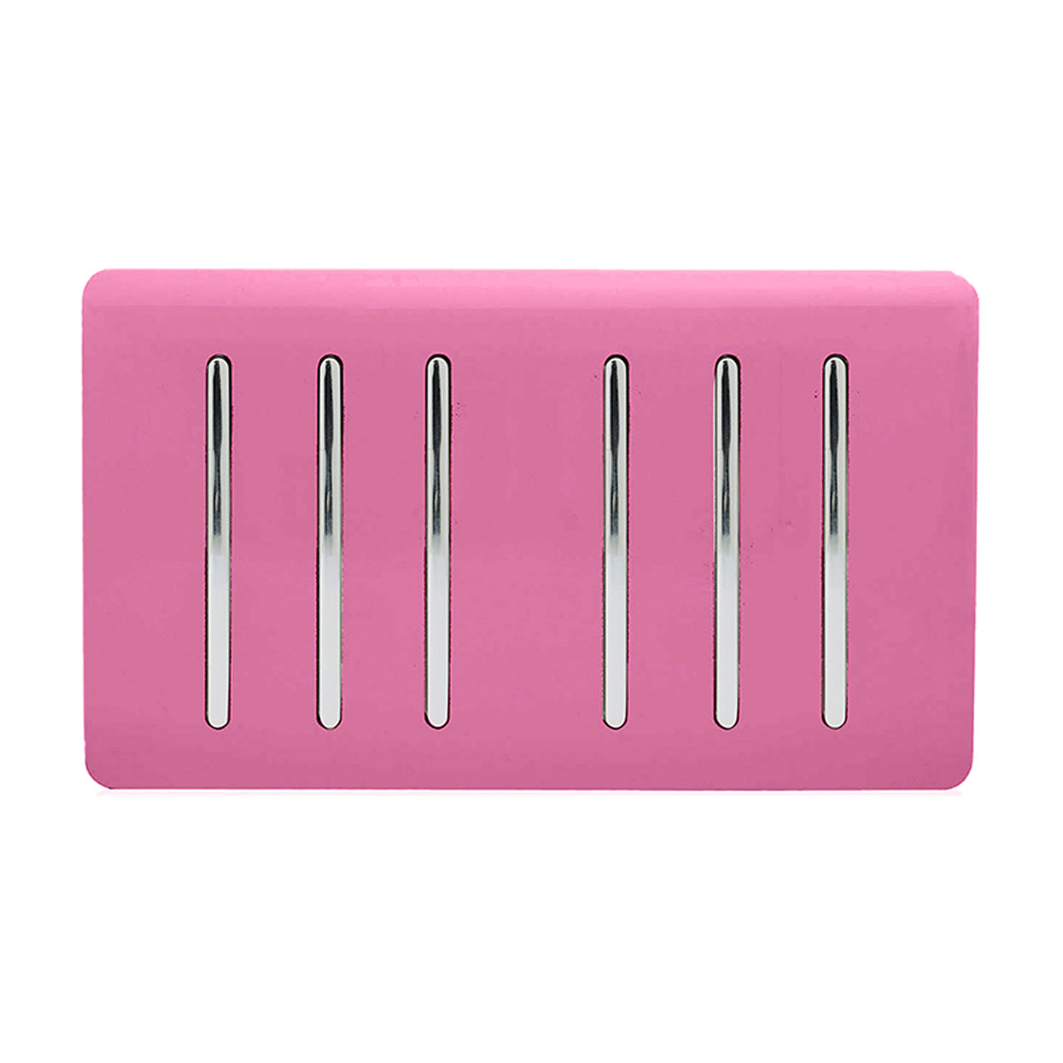 Trendiswitch Artistic Modern 6 Gang 1 or 2 Way Light Switch Twin Plate