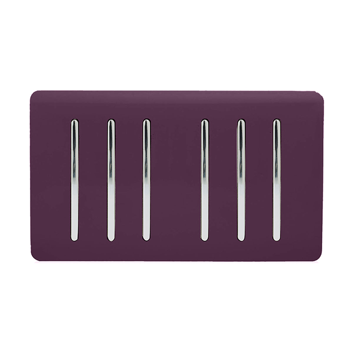 Trendiswitch Artistic Modern 6 Gang 1 or 2 Way Light Switch Twin Plate