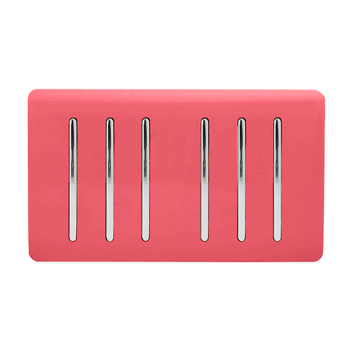 Trendiswitch Artistic Modern 6 Gang 1 or 2 Way Light Switch Twin Plate