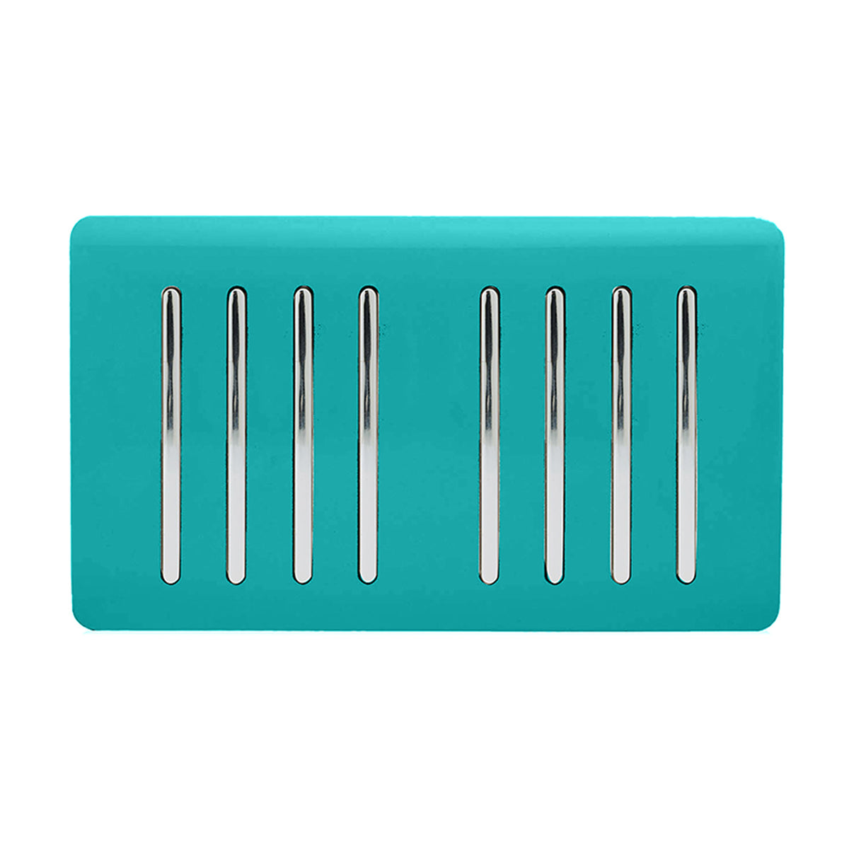 Trendiswitch Artistic Modern 8 Gang 1 or 2 Way 10A Light Switch Twin Plate