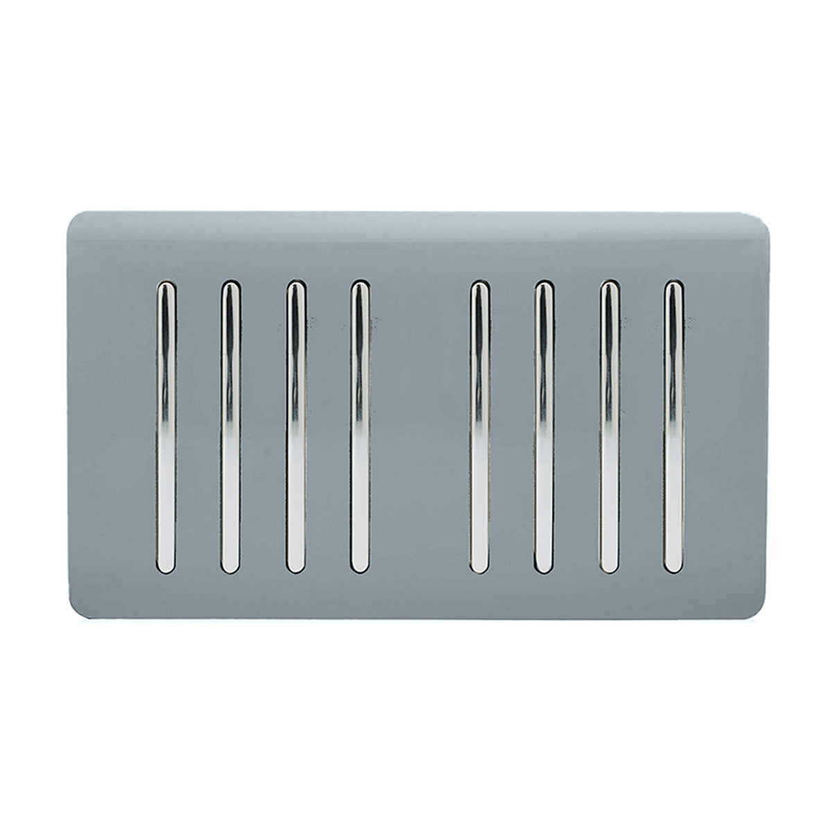 Trendiswitch Artistic Modern 8 Gang 1 or 2 Way 10A Light Switch Twin Plate