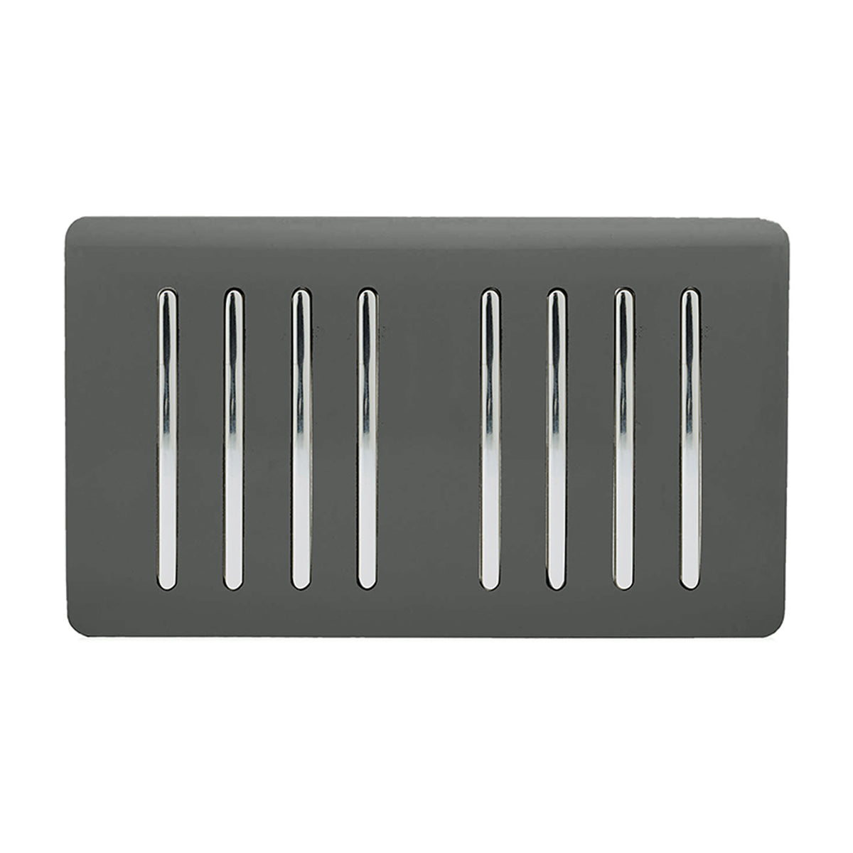 Trendiswitch Artistic Modern 8 Gang 1 or 2 Way 10A Light Switch Twin Plate