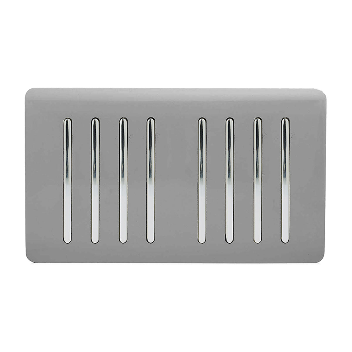 Trendiswitch Artistic Modern 8 Gang 1 or 2 Way 10A Light Switch Twin Plate