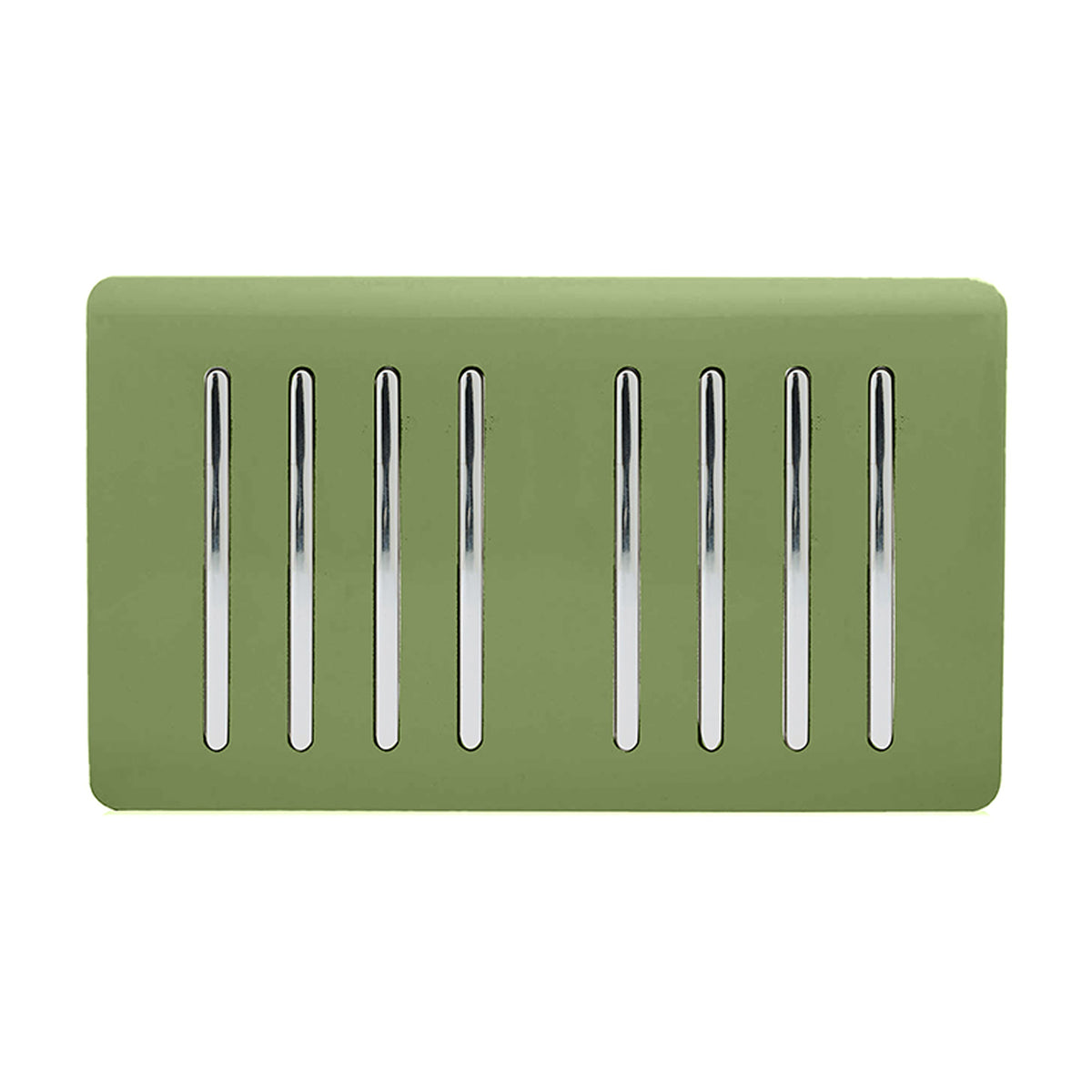 Trendiswitch Artistic Modern 8 Gang 1 or 2 Way 10A Light Switch Twin Plate