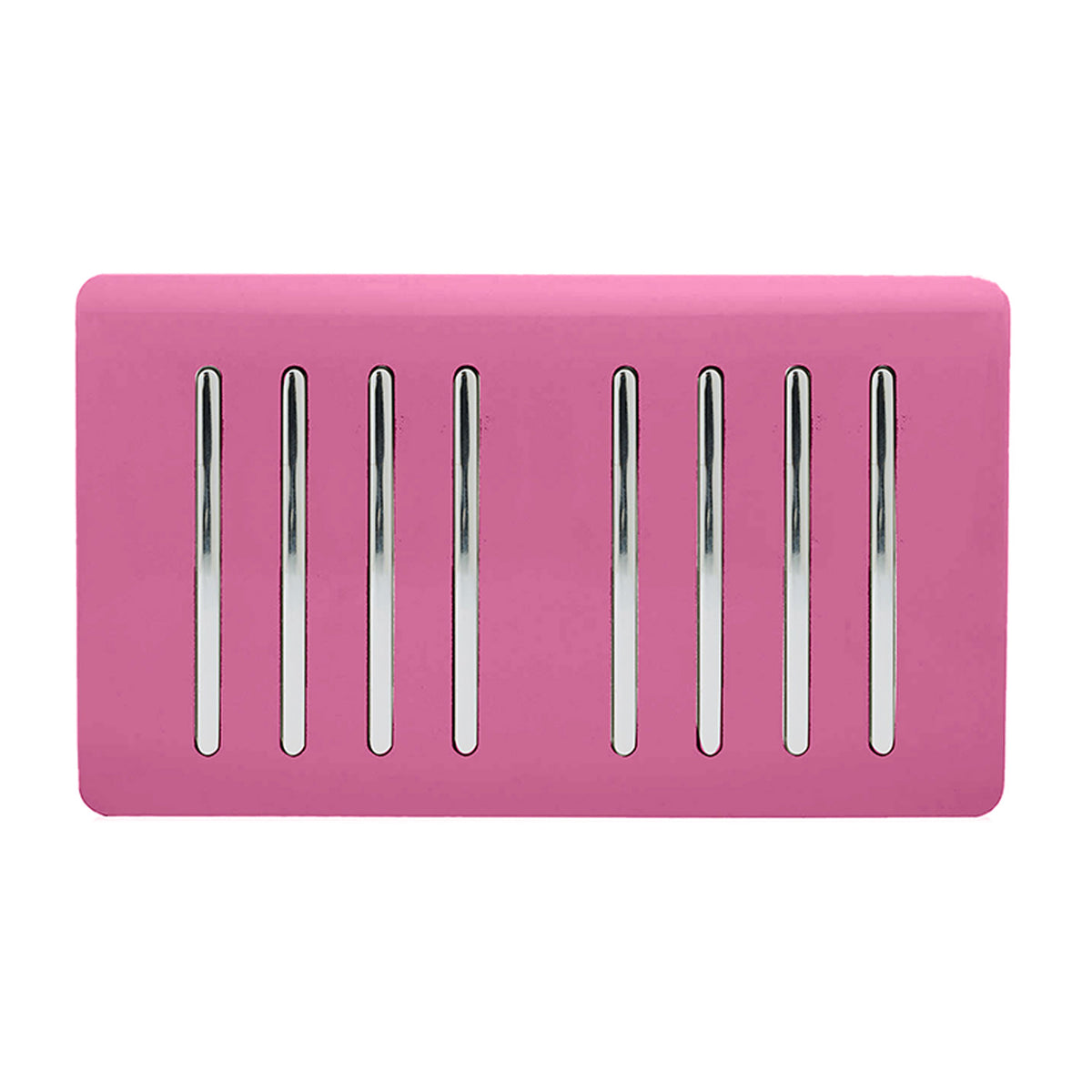 Trendiswitch Artistic Modern 8 Gang 1 or 2 Way 10A Light Switch Twin Plate