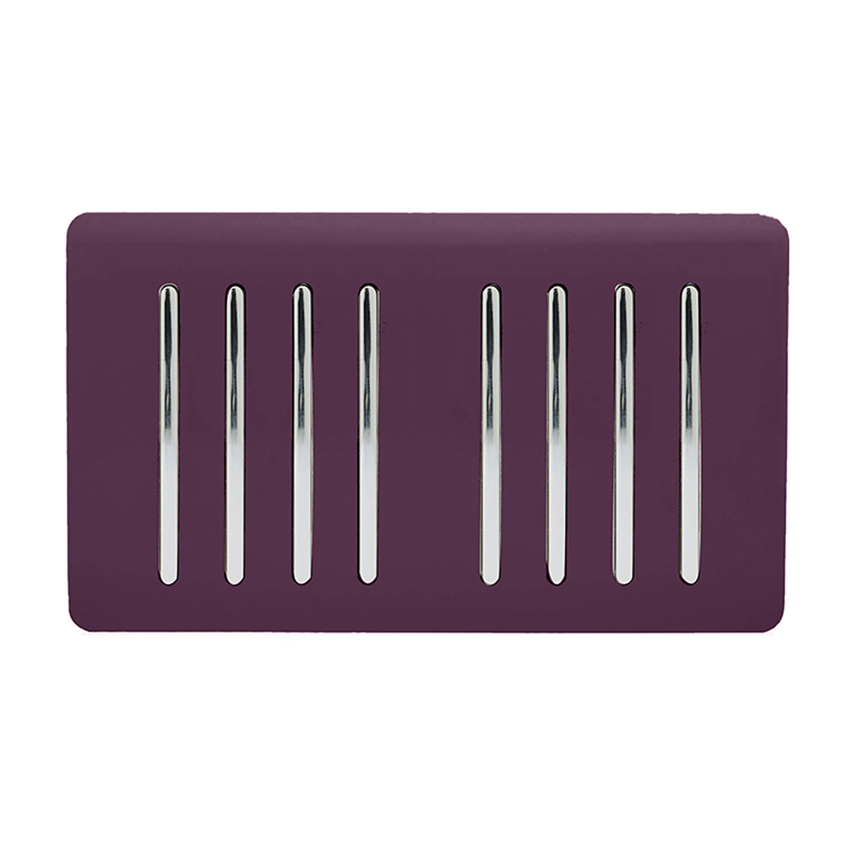 Trendiswitch Artistic Modern 8 Gang 1 or 2 Way 10A Light Switch Twin Plate