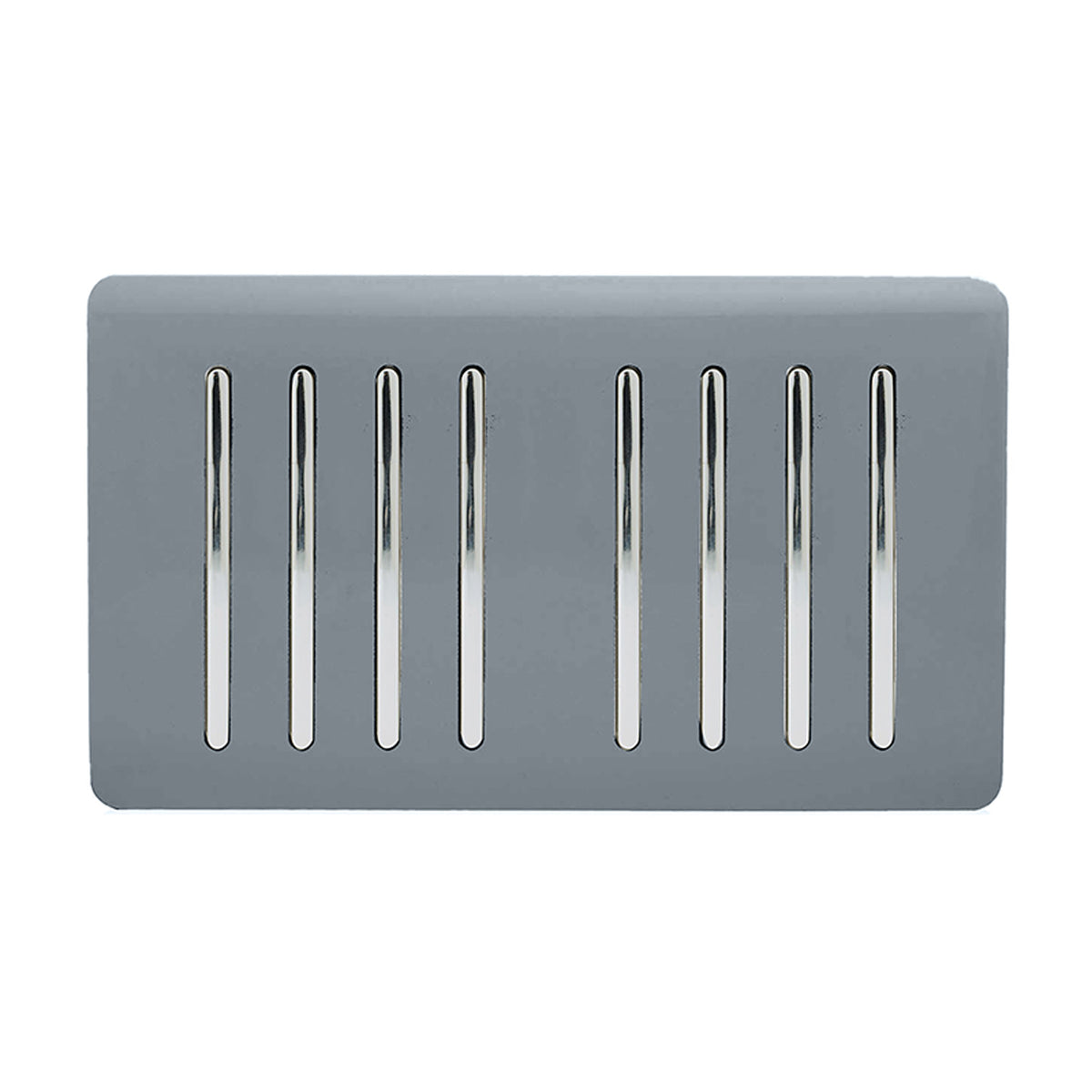 Trendiswitch Artistic Modern 8 Gang 1 or 2 Way 10A Light Switch Twin Plate