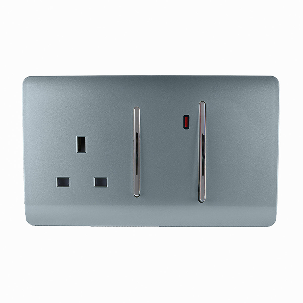 Trendiswitch Artistic Modern 45 Amp Cooker Switch and 13 Amp Plug Socket with Neon