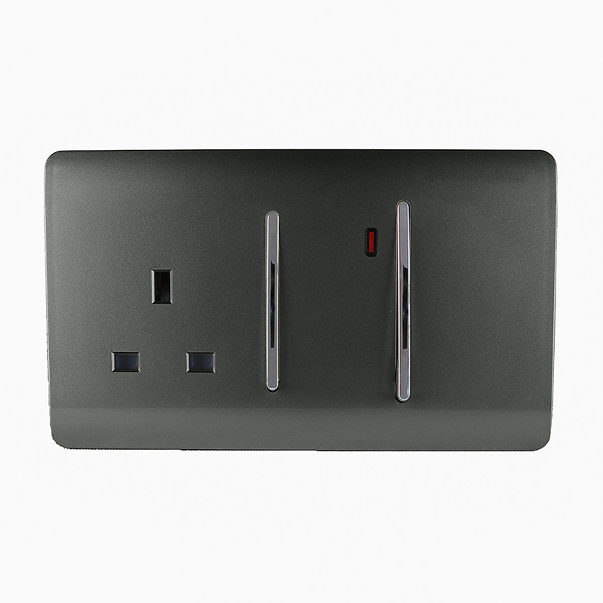 Trendiswitch Artistic Modern 45 Amp Cooker Switch and 13 Amp Plug Socket with Neon