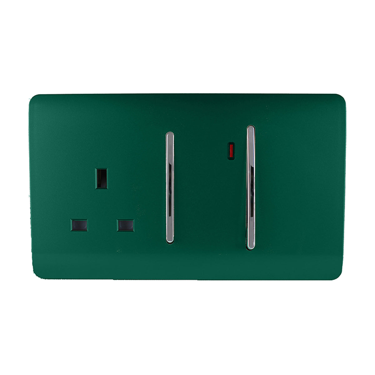 Trendiswitch Artistic Modern 45 Amp Cooker Switch and 13 Amp Plug Socket with Neon