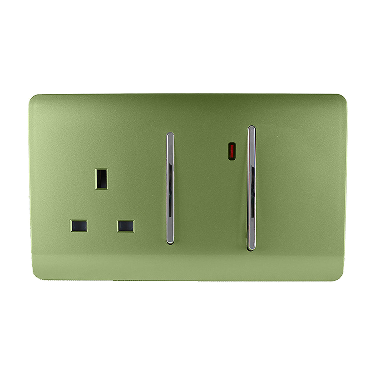 Trendiswitch Artistic Modern 45 Amp Cooker Switch and 13 Amp Plug Socket with Neon