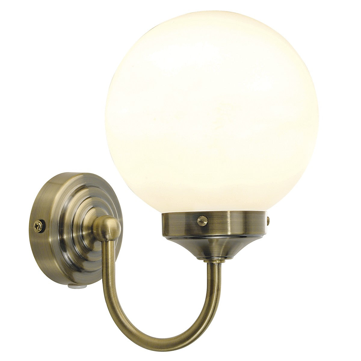 Dar BAR0775 Barclay Wall Light Antique Brass