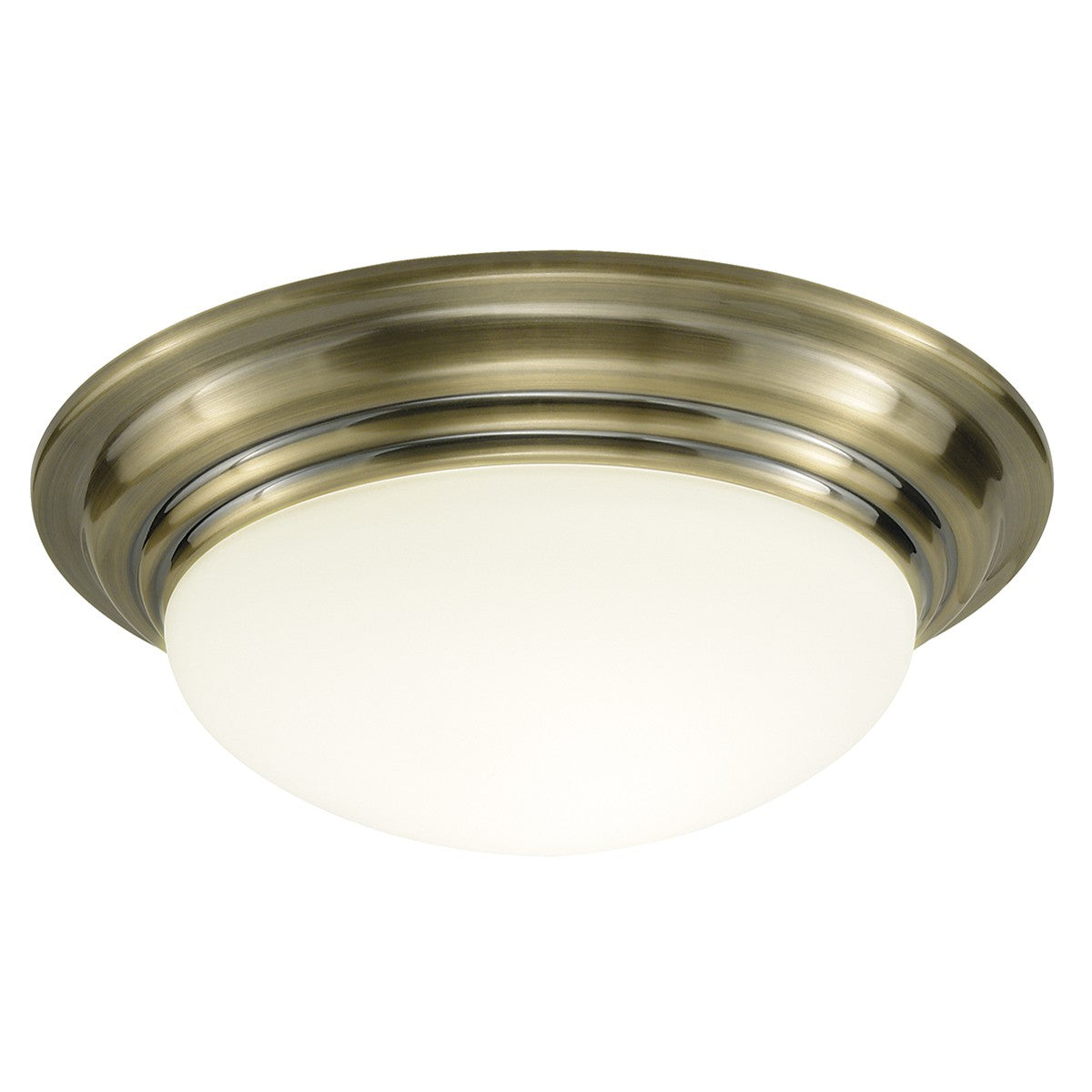 Dar BAR5075 Barclay Large Flush Antique Brass