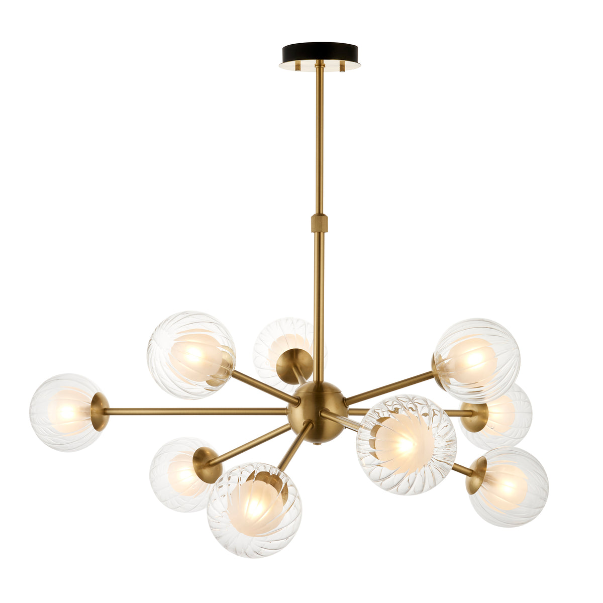 BRA690019 Brahms 9 Light Pendant Satin Brass