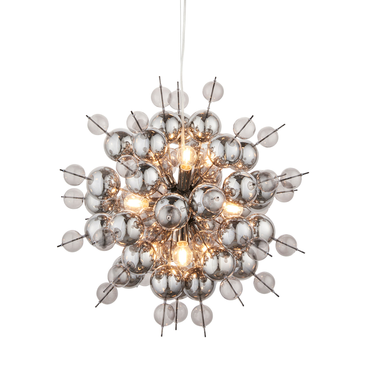 BEE583180 Beethoven 9 Light Pendant Black Chrome