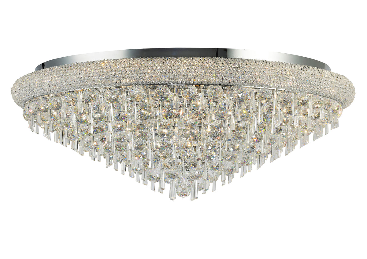 Diyas IL31449 Alexandra 18 Light Chrome Flush Fitting