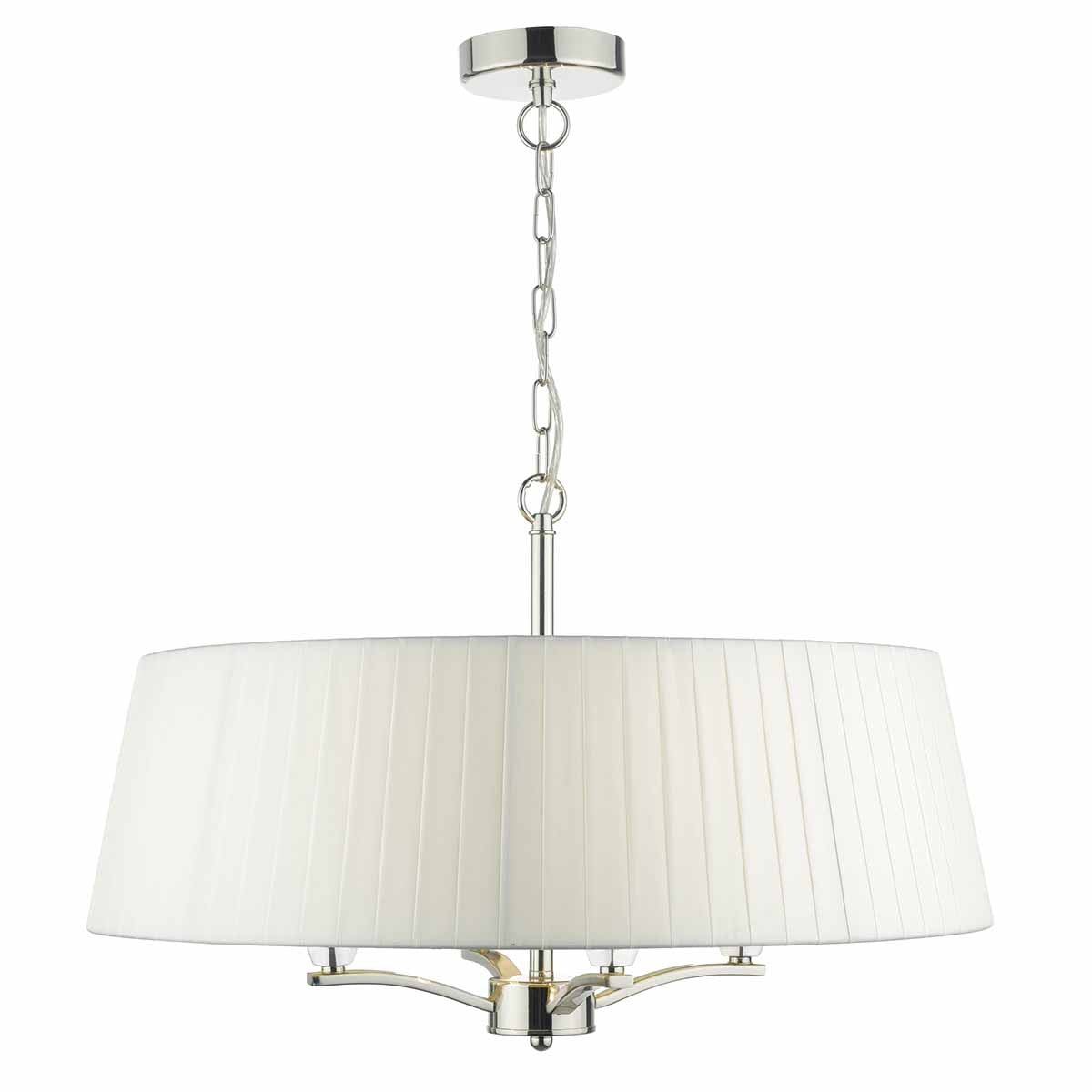 Dar CRI042 Cristin 4 Light Pendant Polished Nickel