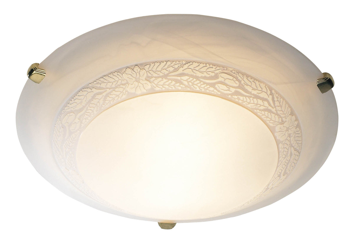 Dar DAM482 Damask 3 Light Flush