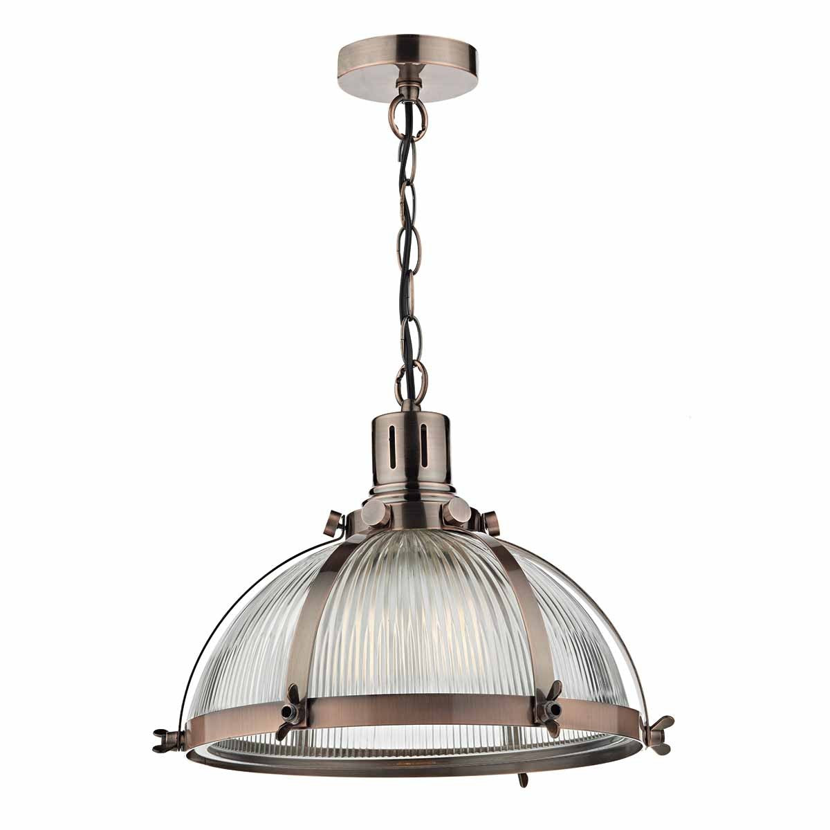 Dar DEB0164 Debut Brushed Antique Copper Pendant