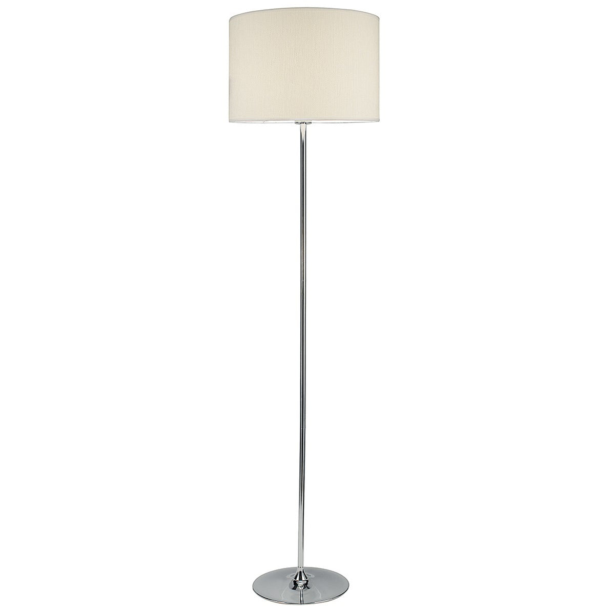 Dar DEL4950 Delta Polished Chrome Floor Lamp
