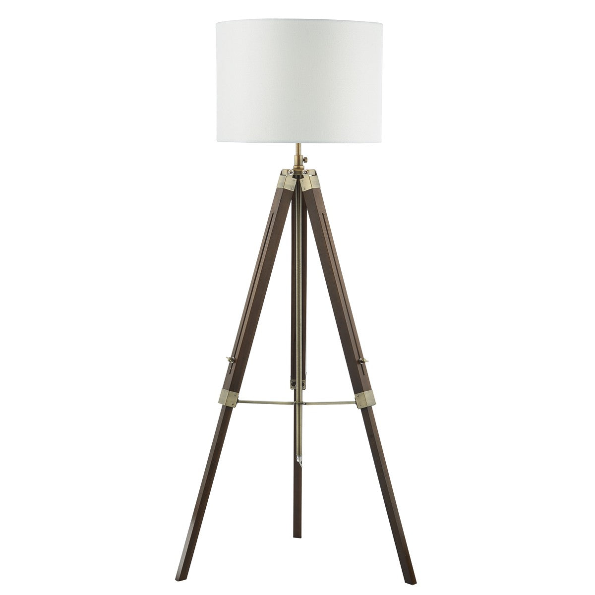 Dar EAS4947 Dark Wood Tripod Floor Lamp