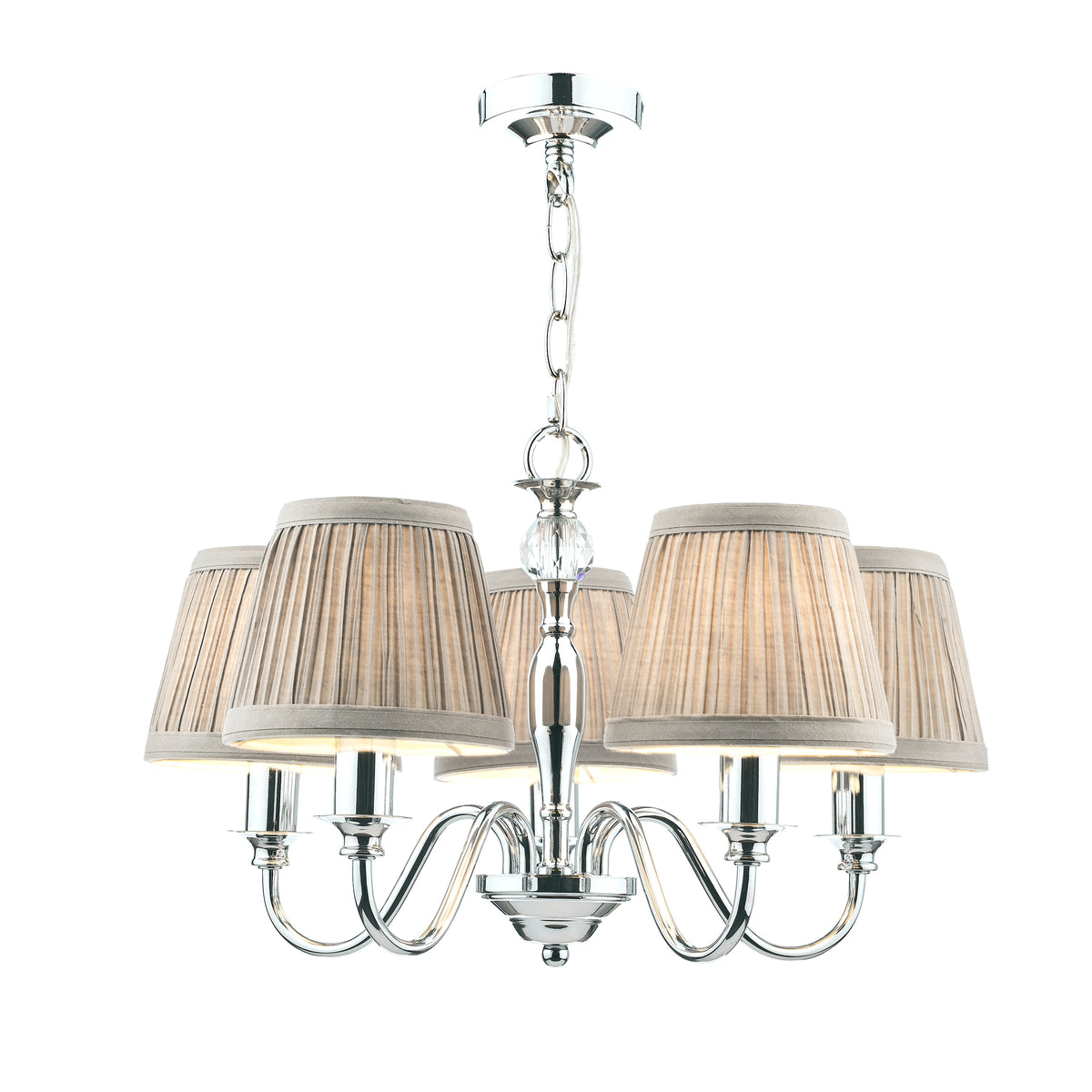 Laura Ashley LA3743659-Q Ellis 5 Light Pendant Polished Chrome