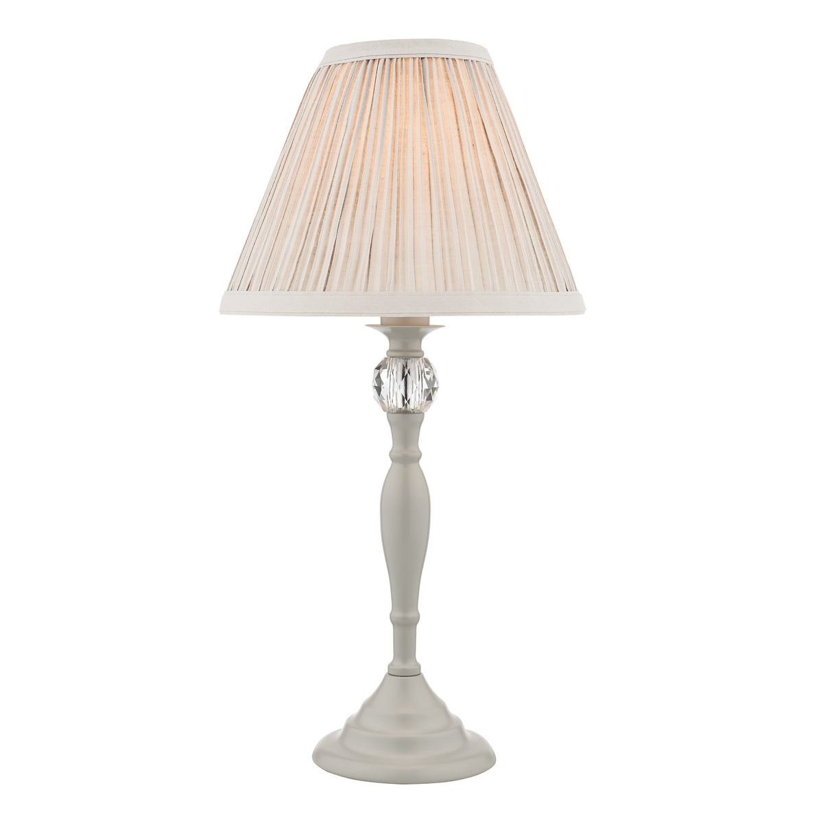 Laura Ashley LA3702783-Q Ellis Table Lamp Satin Grey