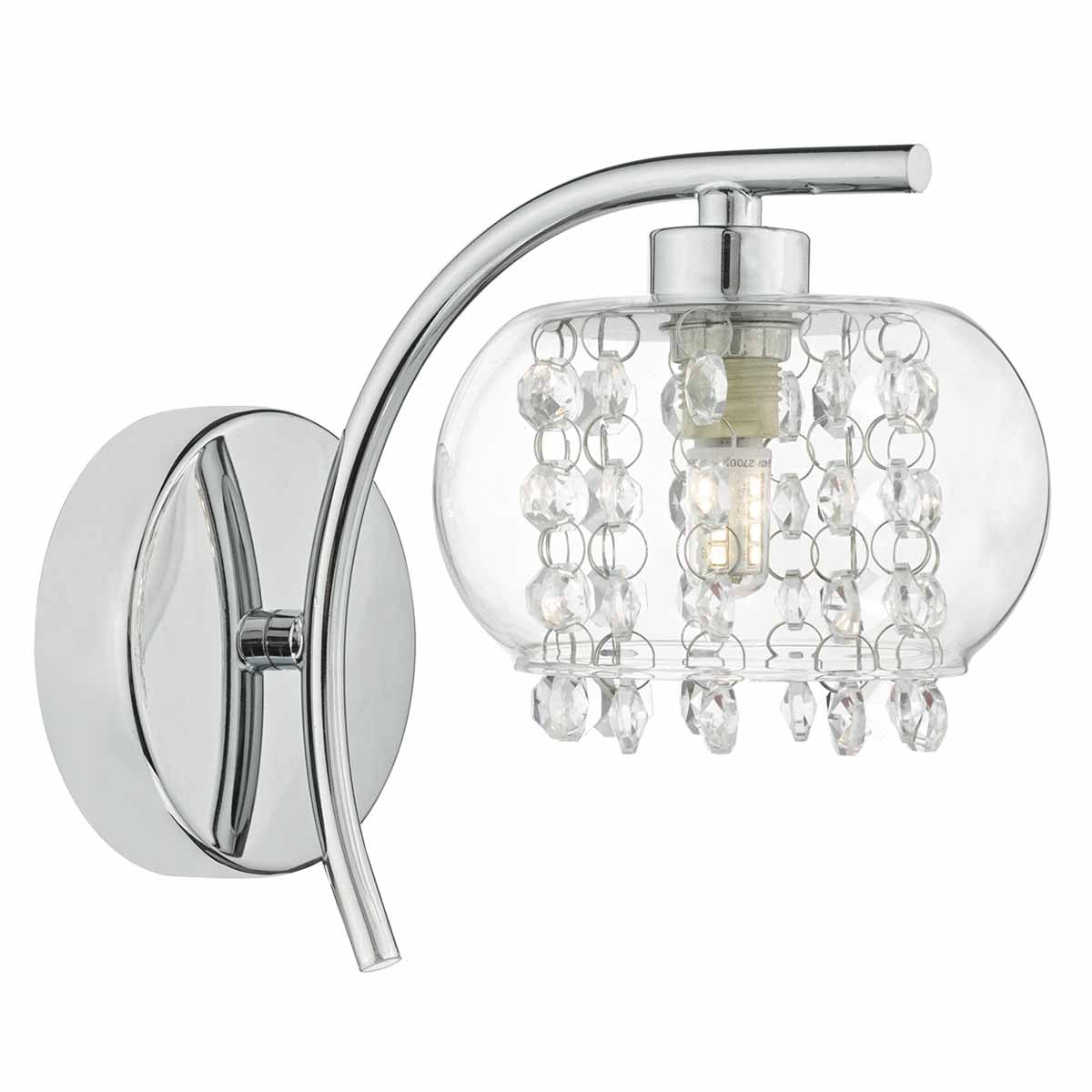 Dar ELM0750 Elma Polished Chrome Wall Light