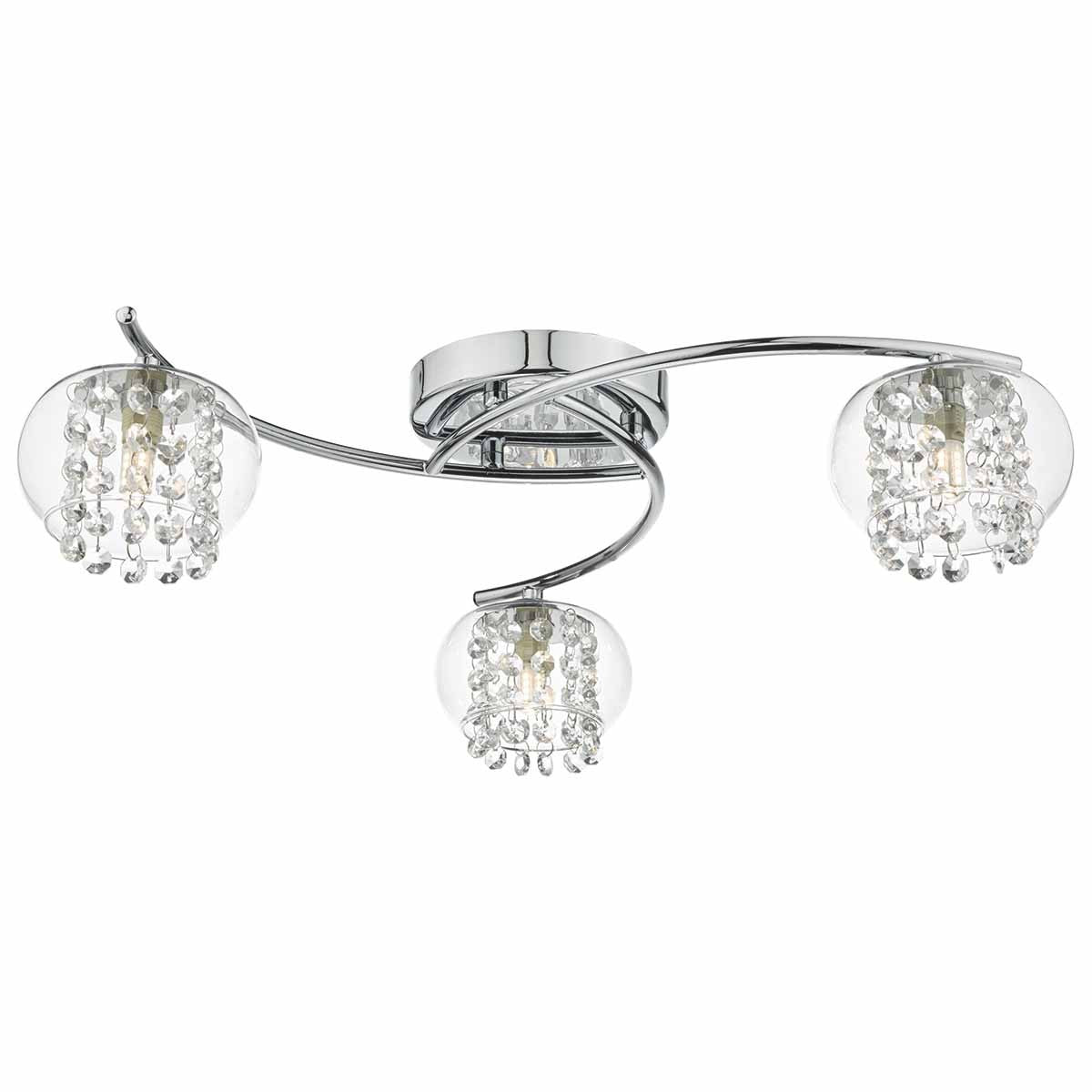 Dar ELM5350 Elma Polished Chrome 3 Light Semi Flush