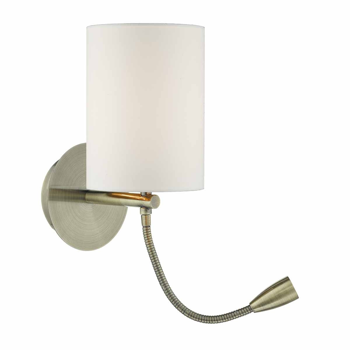 Dar FET0775 Feta Antique Brass Wall Light Base