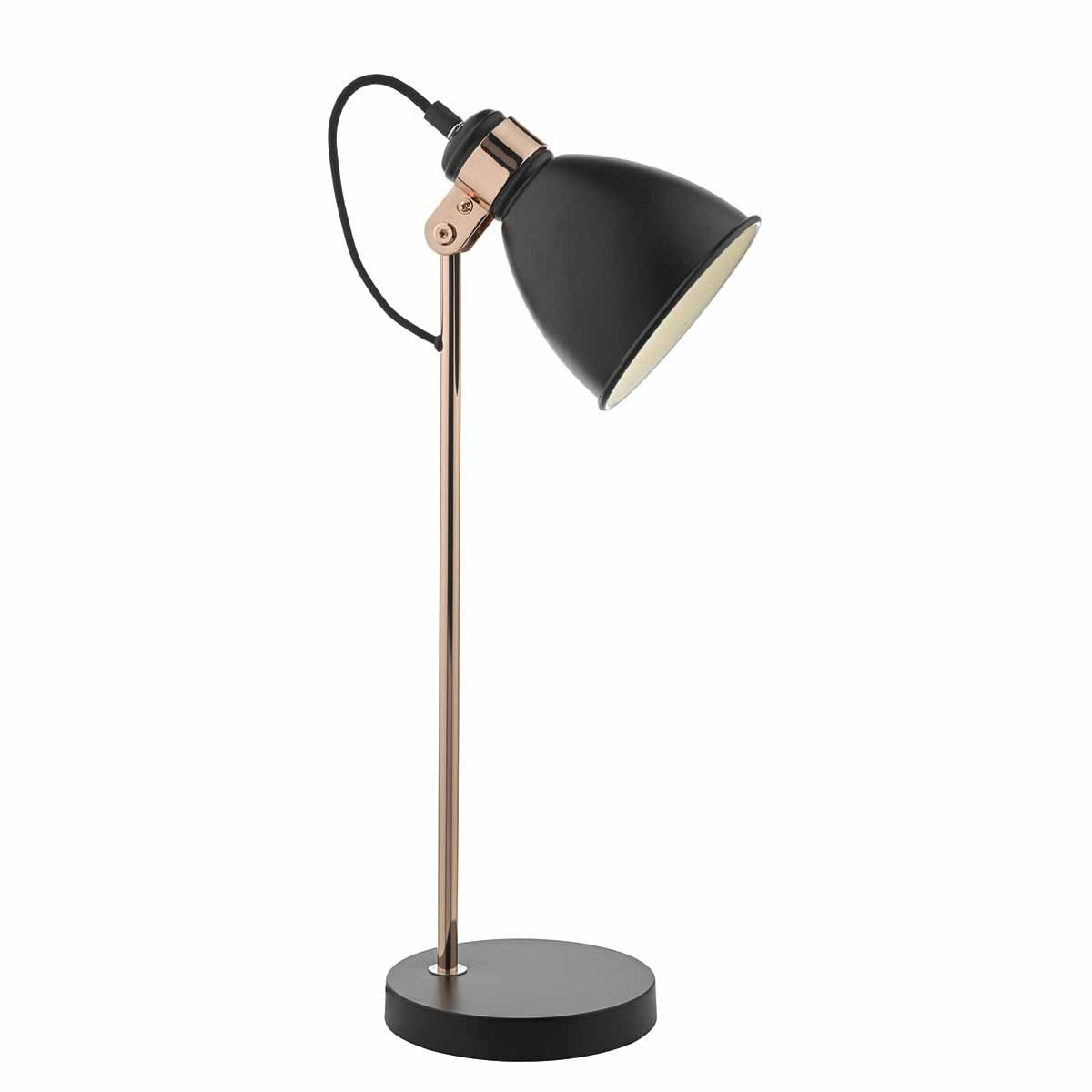 Dar FRE4222 Frederick Black Copper Table Lamp