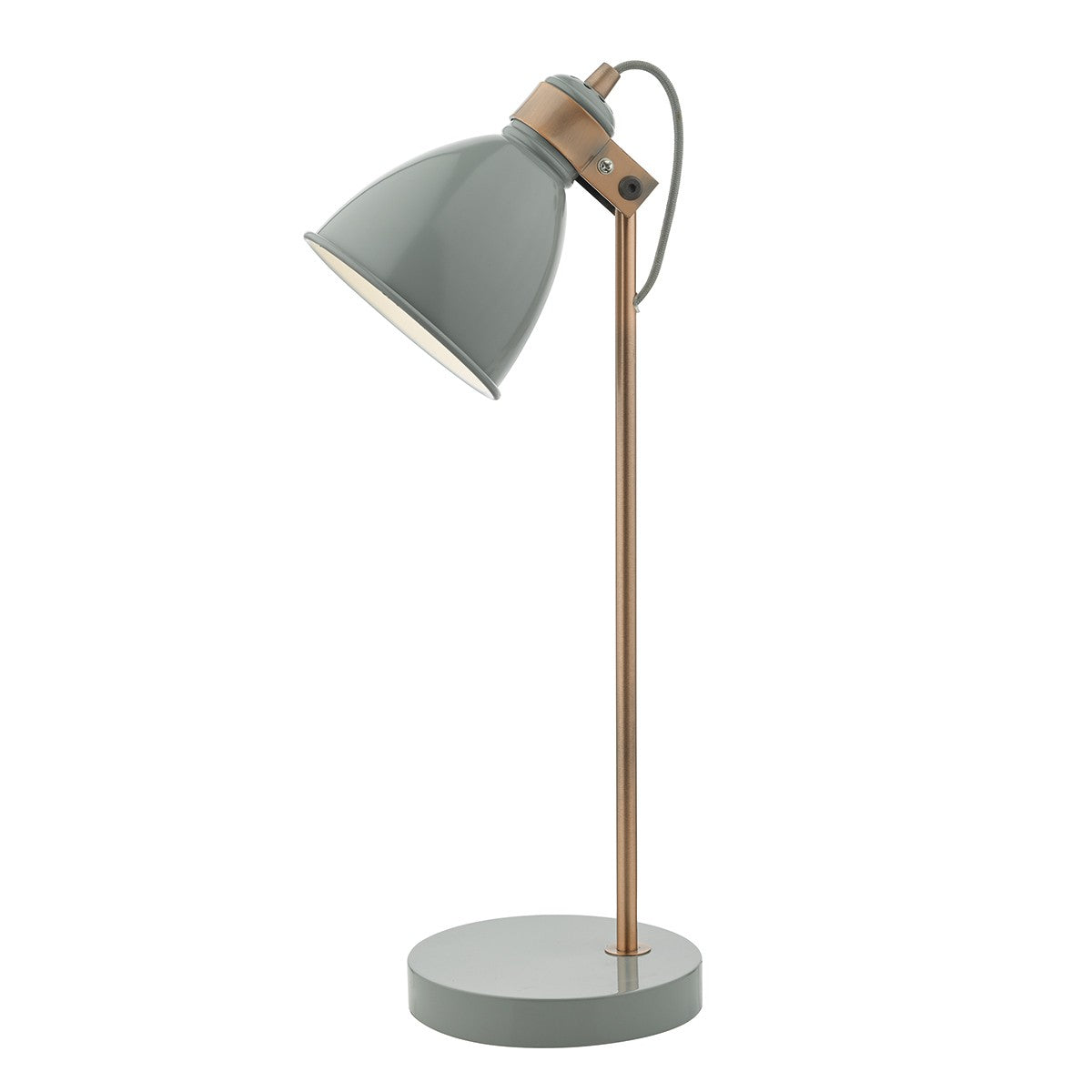 Dar FRE4239 Frederick Grey Copper Table Lamp