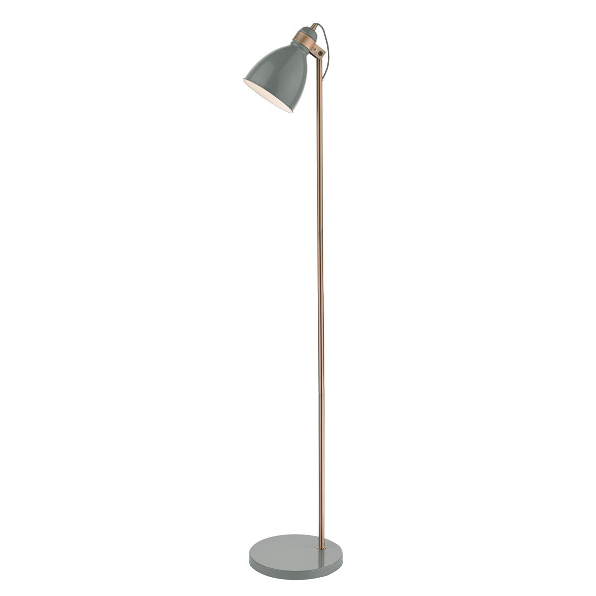 Dar FRE4939 Frederick Grey And Copper Floor Lamp