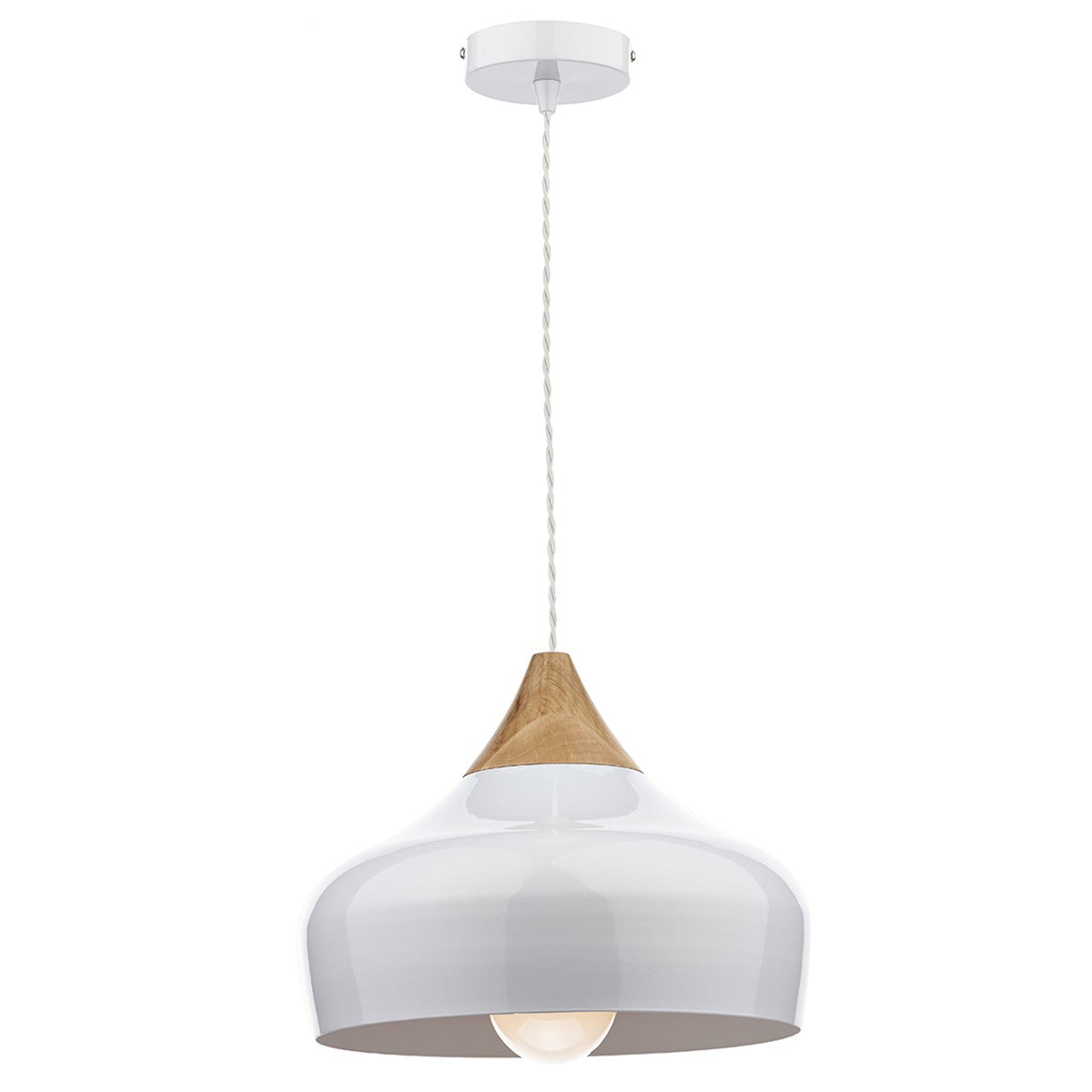 Dar GAU0102 Gaucho Small Pendant White