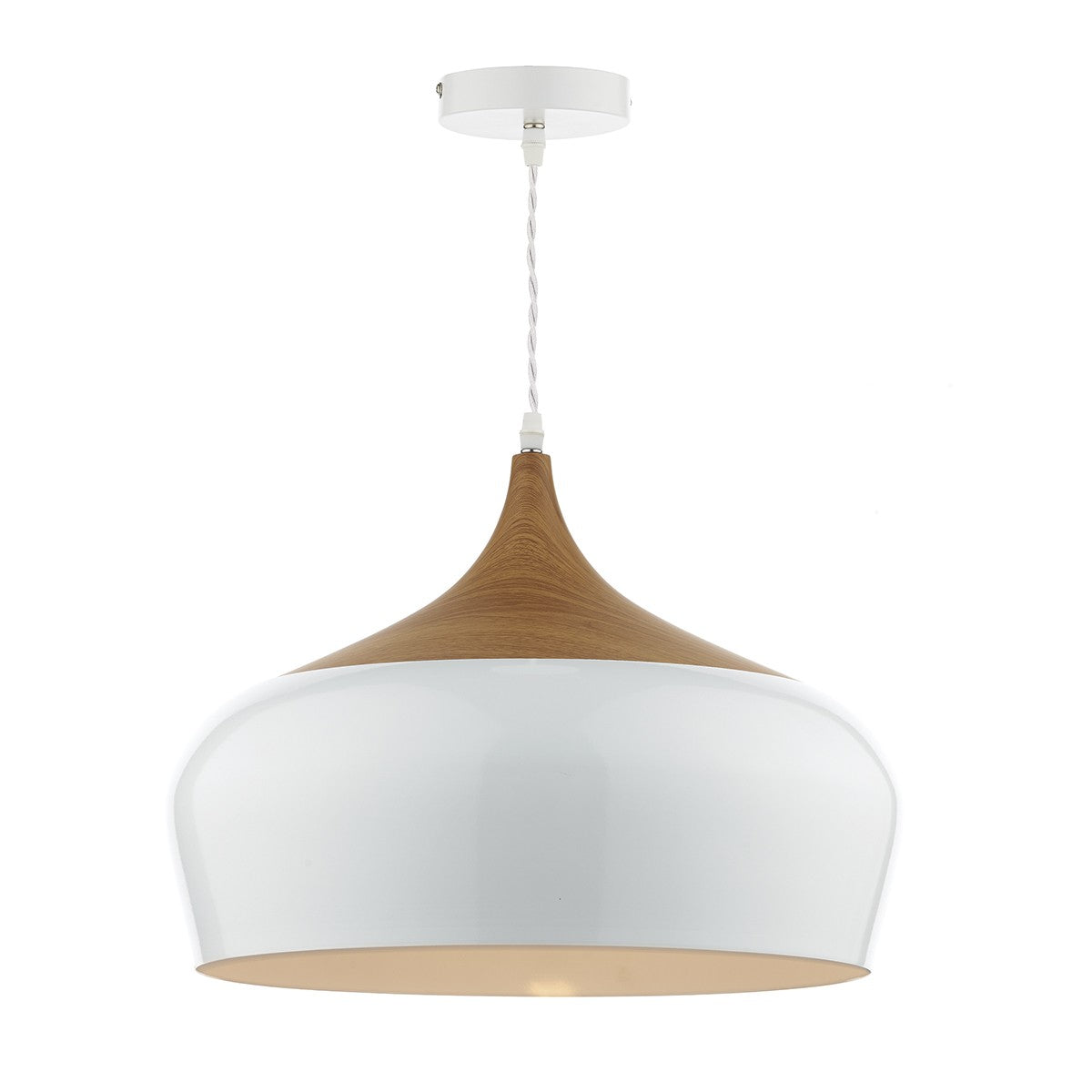 Dar GAU8602 Gaucho Large Pendant White