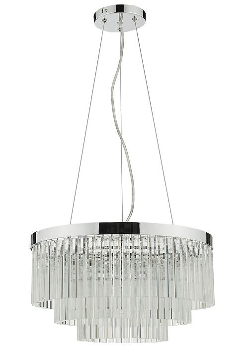 Dar GIO0508 Giovana 5 Light Pendant Clear Glass