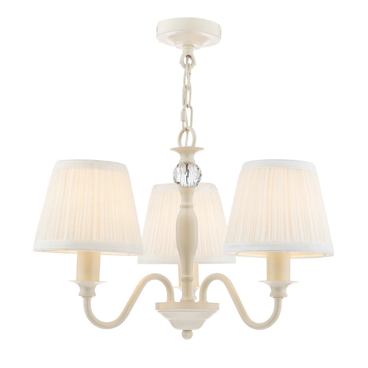 Laura Ashley LA3726686-Q Ellis 3 Light Pendant Satin Cream