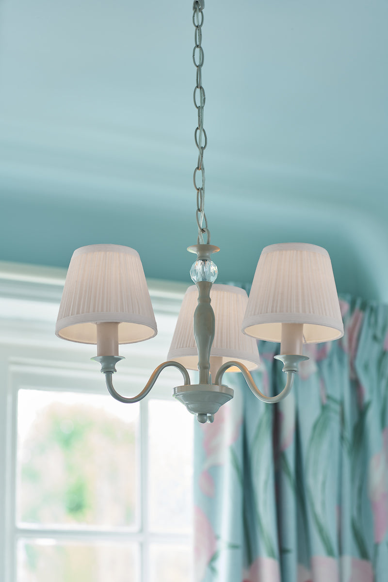 Laura Ashley LA3726686-Q Ellis 3 Light Pendant Satin Cream