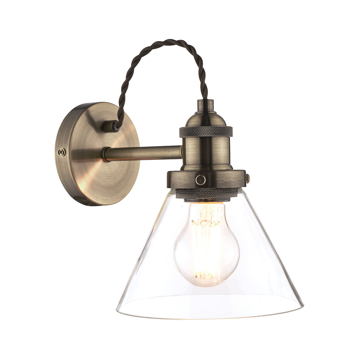 Laura Ashley LA3727742-Q Isaac Wall Light Antique Brass