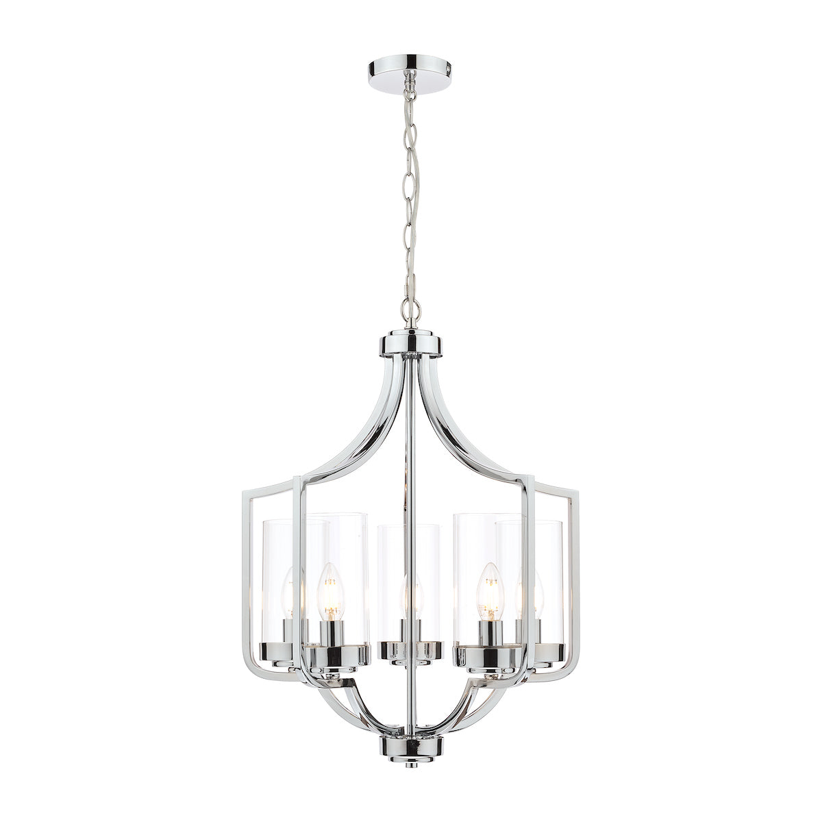 Laura Ashley LA3732578-Q Joseph 5 Light Chandelier Polished Chrome