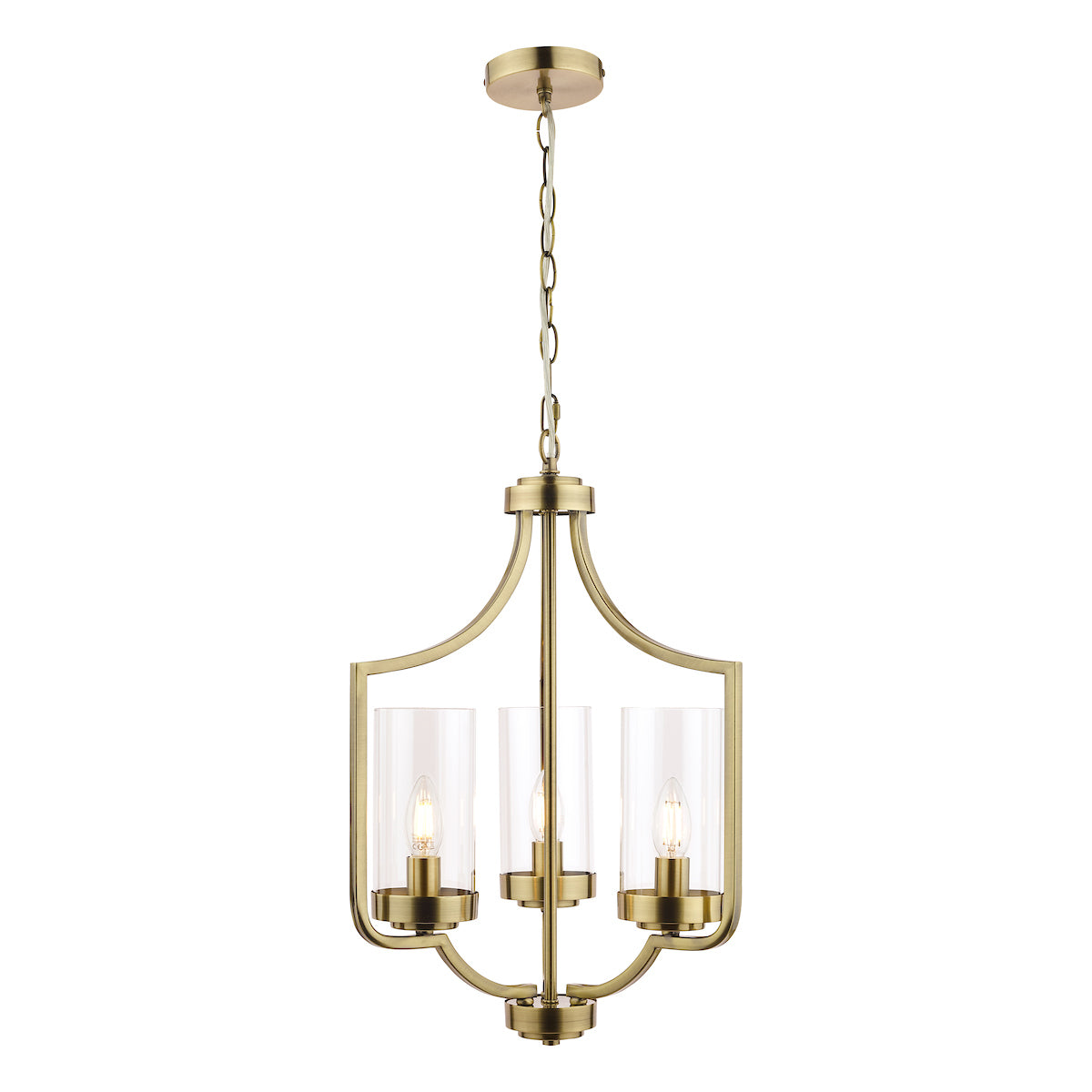 Laura Ashley LA3732584-Q Joseph 3 Light Chandelier Antique Brass