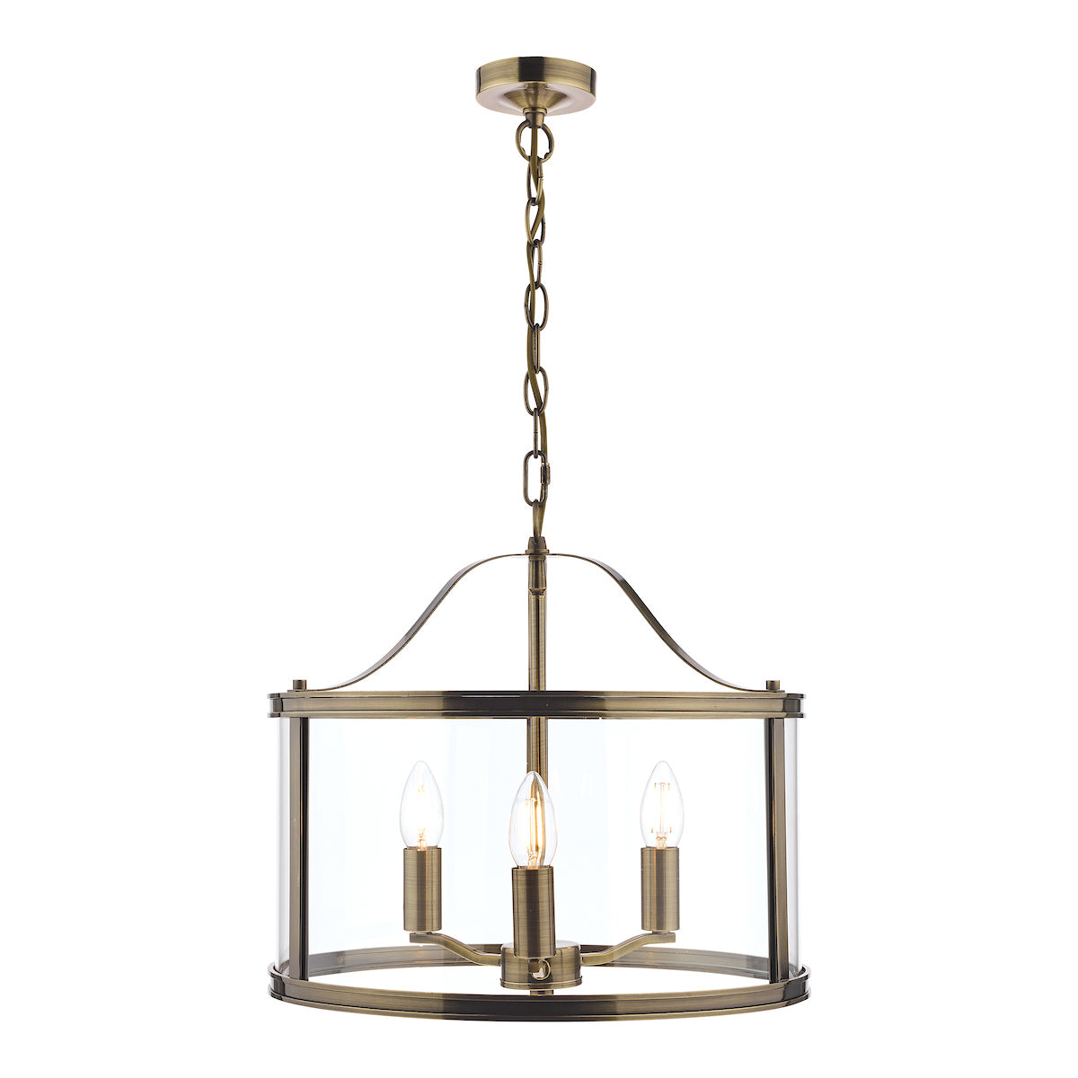 Laura Ashley LA3734640-Q Harrington 3 Light Pendant Antique Brass